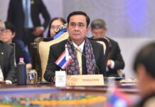 Prayuth World Tour Announced for October Junta chairman Prayuth Chan-ocha attends a summit in January in India. Image: ThaiGov