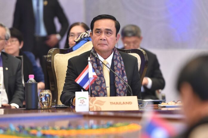 Junta chairman Prayuth Chan-ocha attends a summit in January in India. Image: ThaiGov