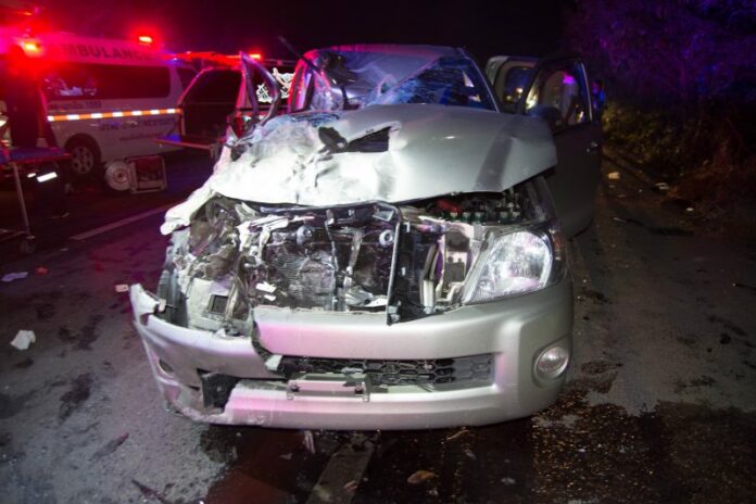 A car accident on Dec. 31 in Suphan Buri province.