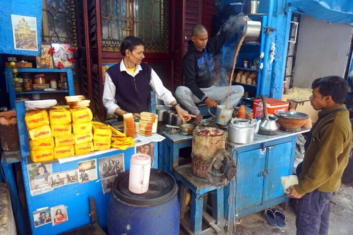 A popular café in Kolkata, India, which draws a steady flow of customers for its famed ''chai,'' or spiced tea, and buttered toast. Kolkata is a paradise for lovers of local street food. Photo: Denis D. Gray / Associated Press