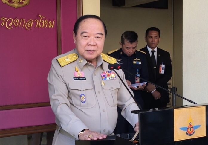 Deputy junta chairman Prawit Wongsuwan speaks to reporters Nov. 28, 2016
