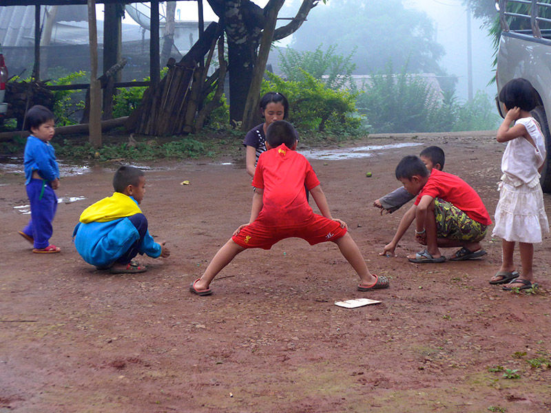 Lisu children play in the Doi Laan<br> community in northern<br> Thailand. Photo: Michele Zack