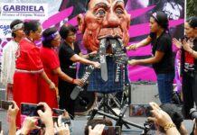 Duterte Authorizes Bounty Hunt for Rebels Philippine Protesters cut President Rodrigo Duterte's "tongues" which allegedly represent his often derogatory statements towards women during a Valentine's Day rally, on Wednesday. Photo: Bullit Marquez / Associated Press