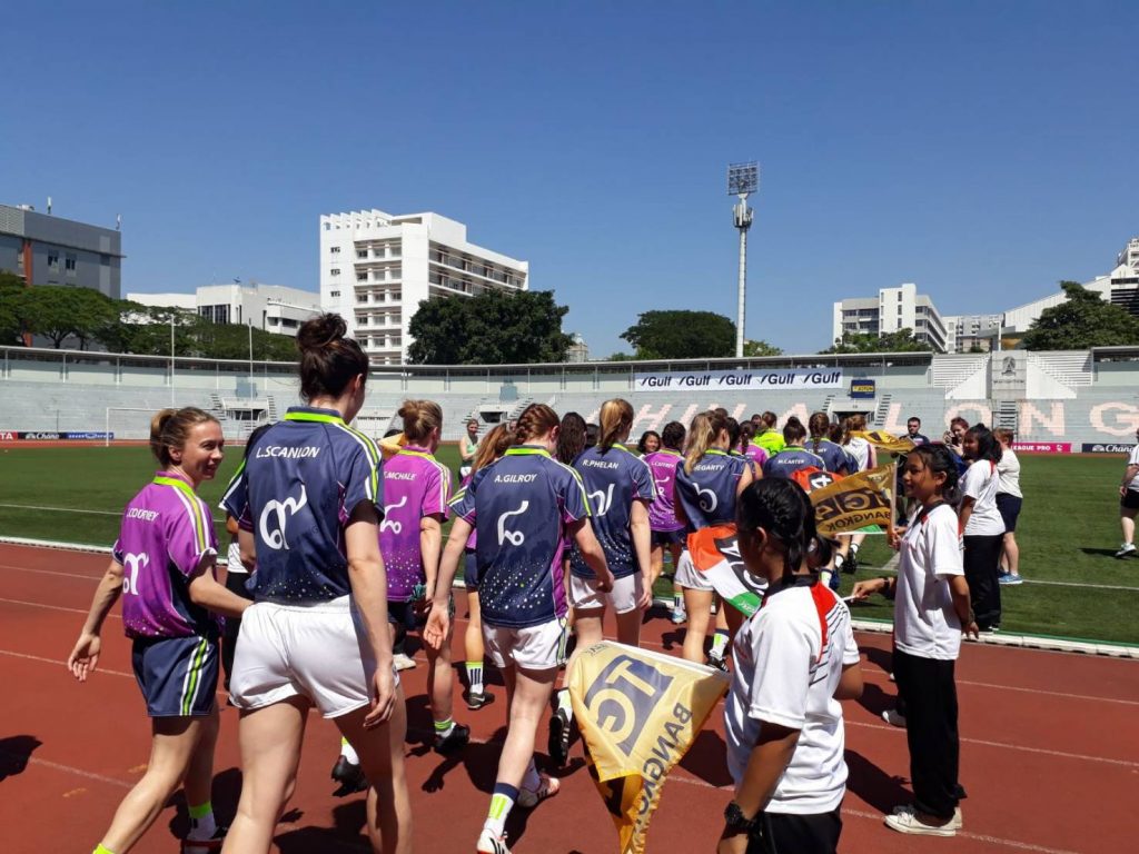 Players take to the pitch, March 17 at the Chulalongkorn University Stadium.