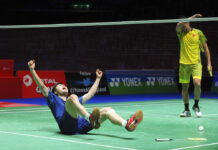 Shi Upsets Lin to Win All England Badminton Final