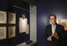 Abraham Lincoln to King Mongkut: Thanks but No Thanks For Elephants U.S. Ambassador to Thailand Glynn Davies talks to media Thursday in front of hand-written letters from U.S. President Abraham Lincoln and King Mongkut on display at the "Great and Good Friends" exhibition inside the Grand Palace in Bangkok. Photo: Sakchai Lalit / Associated Press