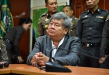 Premchai Indicted for Illegal Firearms Possession Italian-Thai Development CEO Premchai Karnasuta meets with police March 14, 2018.