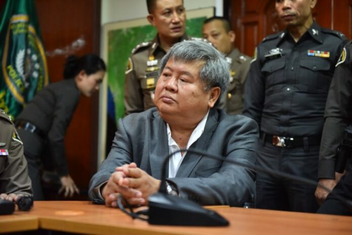 Italian-Thai Development CEO Premchai Karnasuta meets with police March 14, 2018. Italian-Thai Development CEO Premchai Karnasuta meets with police March 14, 2018.