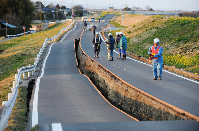 Aftermath of the earthquake which struck Japan back in October 2013. Photo: Aavtar Singh / Flickr