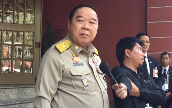 Prawit Wongsuwan speaks to reporters Nov. 28, 2016