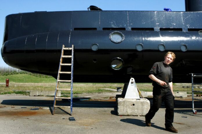 FILE - This April 30, 2008 file photo shows a submarine and its owner Peter Madsen. Photo: Niels Hougaard / Ritzau via AP