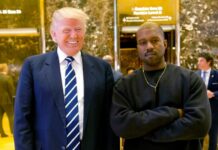 Trump Praises Rapper Kanye West for Supporting Him Then-President-elect Donald Trump and Kanye West pose for a picture in the lobby of Trump Tower in New York. Photo: Seth Wenig / Associated Press