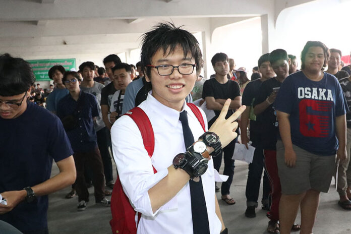Netiwit Chotiphatphaisal at an army conscription center in April in Samut Prakan. Netiwit Chotiphatphaisal at an army conscription center in April in Samut Prakan.