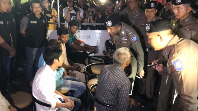 Police on Thursday announced the result of their crackdown operations which saw 66 foreigners arrested nationwide. Photo: Khaosod Police on Thursday announced the result of their crackdown operations which saw 66 foreigners arrested nationwide. Photo: Khaosod