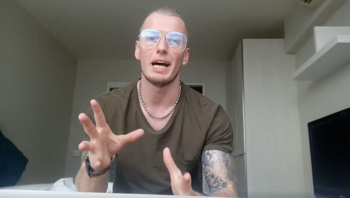 Daniel Lee McGee, known online as Danny Mac, in a video posted Tuesday in which he details his encounter with taxi driver Thongkham Srakaew.