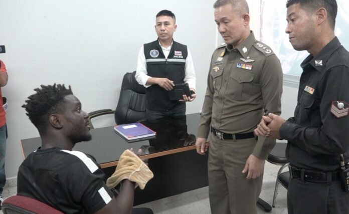 Police question Yohann Michel Tounga Mbouka on April 9. Police question Yohann Michel Tounga Mbouka on April 9.