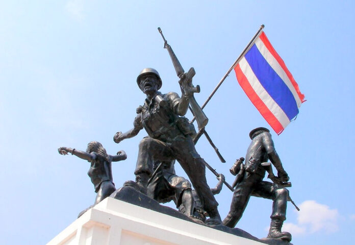 The military's victory over Communist insurgents is commemorated in the Rao Su Monument, installed in 1980 in Buriram province.