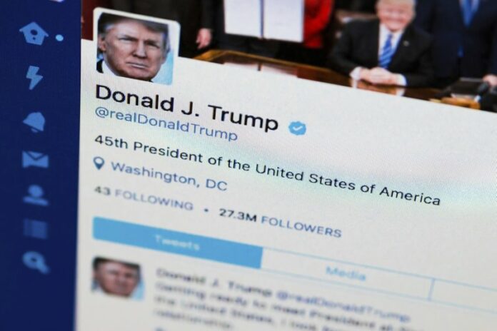 U.S. President Donald Trump’s Twitter feed on a computer screen in in 2017 in Washington. Photo: J. David Ake / Associated Press U.S. President Donald Trump’s Twitter feed on a computer screen in in 2017 in Washington. Photo: J. David Ake / Associated Press