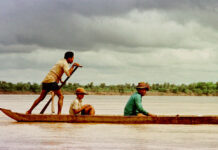 Study Says China-Backed Dam in Cambodia Would Destroy Mekong Villagers ride a dugout up the Mekong River in 1996 near Sambor, Cambodia where a major dam has been proposed. Photo: Richard Vogel / Associated Press