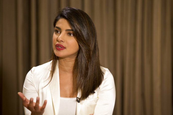 Priyanka Chopra, Indian Bollywood actor and UNICEF Goodwill Ambassador, speaks during an interview with The Associated Press Thursday in Dhaka, Bangladesh. Photo: A.M. Ahad / Associated Press