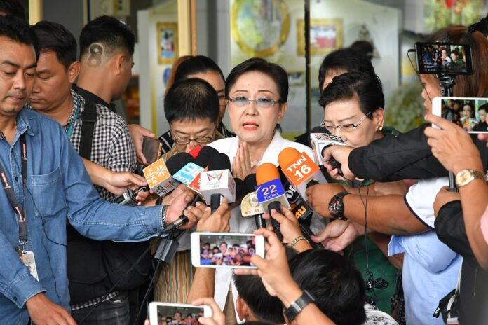 Boonsri Saengyoktrakarn speaks to reporters Wednesday moments after the verdict was read.