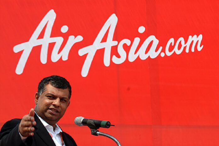 An undated photo of AirAsia CEO Tony Fernandes at an airline fair. Photo: airasia / Wikimedia Commons