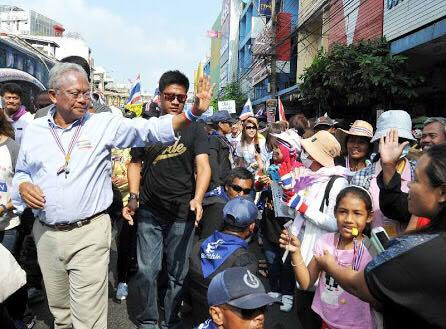 Former deputy prime minister and Democrat Party member Suthep Thaugsuban led street rallies to paralyze the capital city starting in late 2013. He ultimately succeeded in his stated goal of driving out the elected government through military intervention.