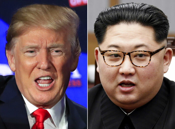 U.S. President Donald Trump, at left, and North Korea leader Kim Jong Un. Image: Associated Press