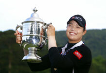 Jutanugarn Wins US Women’s Open on Fourth Playoff Hole Ariya Jutanugarn, of Thailand, holds up the trophy after winning in a four hole playoff during the final round of the U.S. Women's Open golf tournament Sunday at Shoal Creek. Photo: Butch Dill / Associated Press