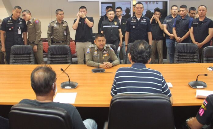 Maj. Gen. Surachet Hakpan speaks at Tuesday news conference.