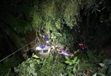 Rescuers Injured When SUV Goes Off Cliff, Activity at Cave