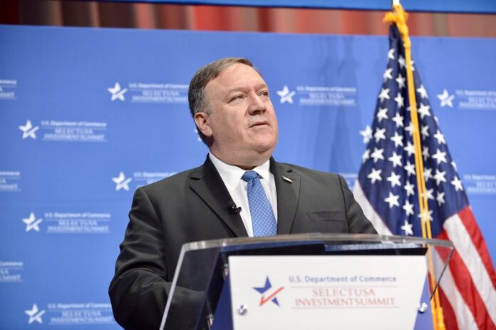 US Secretary of State Mike Pompeo in June in Oxon Hill, Maryland. Photo: U.S. Department of State / Flickr US Secretary of State Mike Pompeo in June in Oxon Hill, Maryland. Photo: U.S. Department of State / Flickr