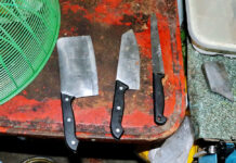 Ratchaburi Man Learns Fate of Missing Penis Kitchen knives laid out by police investigators Monday at the house where a man confessed to using one to cut off his colleague’s penis.