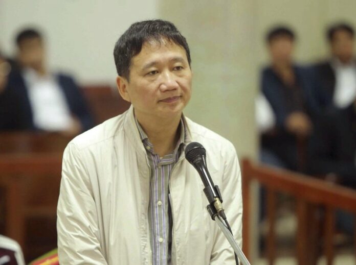 Trinh Xuan Thanh, a former chairman of state energy giant PetroVietnam’s construction arm, appears in court in January in Hanoi, Vietnam. Photo: Associated Press