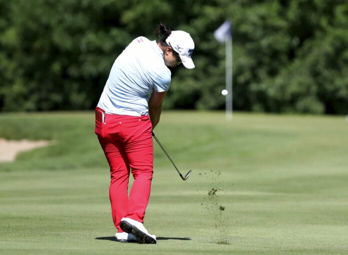 Sei Young Kim hits from the fairway on No. 3 during the Thornberry Creek LPGA Classic golf tournament Sunday in Oneida, Wisconsin. Photo: Jim Matthews / Associated Press