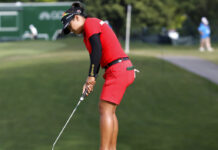 Thidapa Leads After First Round at LPGA Marathon Classic Thidapa Suwannapura putts in a birdie on the green of 18th hole during the first round of the LPGA Marathon Classic golf tournament, Thursday, July 12, 2018, at Highland Meadows Golf Club in Sylvania, Ohio. Photo: Kurt Steiss / Associated Press