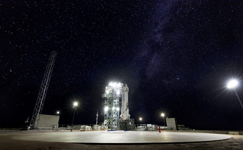 Blue Origins New Shepard on the pad Photo taken by Blue Origin