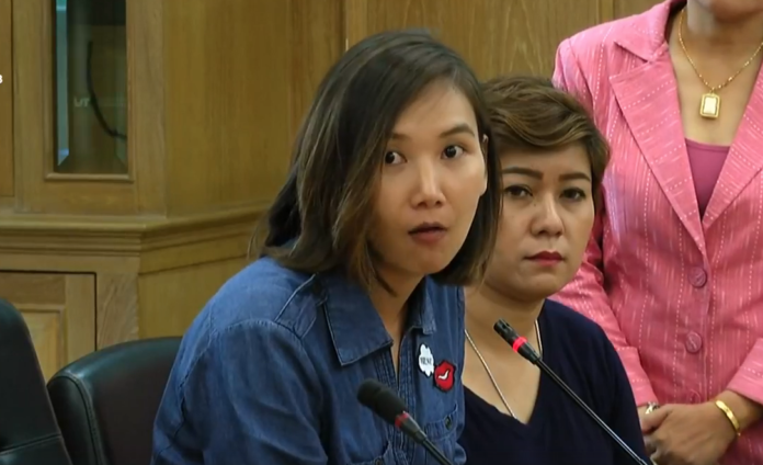 Rungroj Khwunkomol, aunt of the assaulted student, speaks at a press conference Friday afternoon. Rungroj Khwunkomol, aunt of the assaulted student, speaks at a press conference Friday afternoon.
