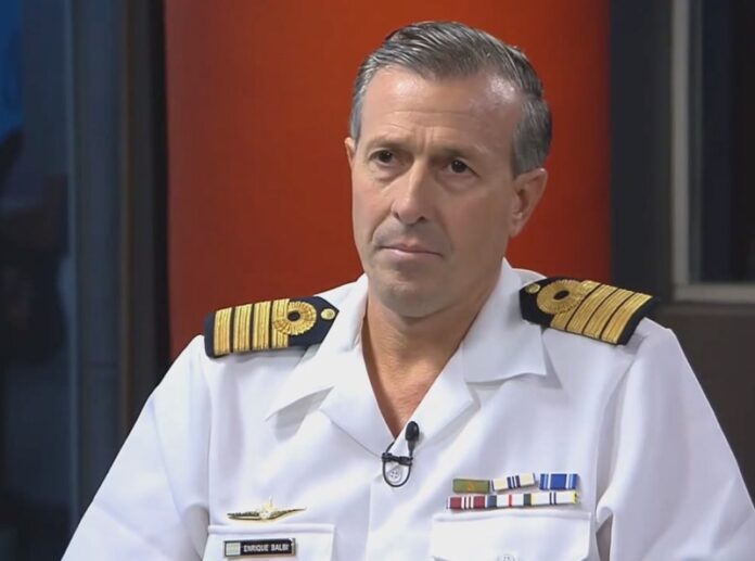A February image of Argentinean navy spokesman Enrique Balbi. Image: videos / YouTube