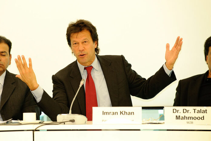 Pakistani presidential candidate Imran Khan speaks in 2009 at a conference in Berlin, Germany. Photo: Stephan Röhl / Wikimedia Commons Pakistani presidential candidate Imran Khan speaks in 2009 at a conference in Berlin, Germany. Photo: Stephan Röhl / Wikimedia Commons