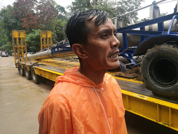 Thawatchai Feungkachorn, 42, prepares to hit the road Wednesday morning.