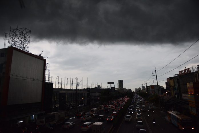 A storm front moves over Bangkok earlier this month.