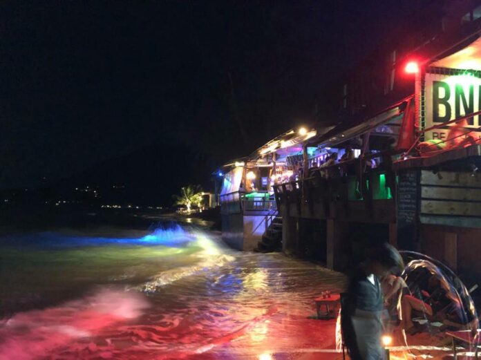 A photo provided by police which they said shows Sairee Beach on the night of the incident.