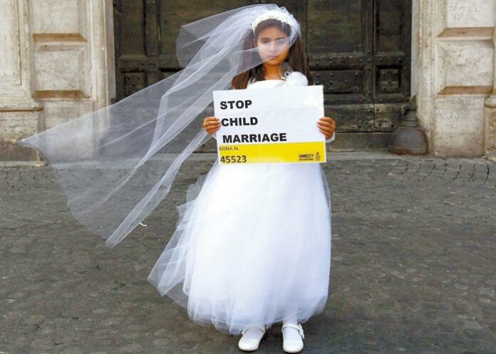 A promotional image released by Amnesty International for its campaign to end child marriage.