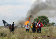 Aeromexico Crash: Stronger Planes Can Mean Fewer Fatalities In this photo released by Red Cross Durango communications office, Red Cross workers and rescue workers carry an injured person on a stretcher, right, as airline workers, left, walk away from the site where an Aeromexico airliner crashed in a field near the airport Tuesday in Durango, Mexico. Photo: Associated Press