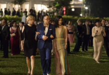‘Crazy Rich Asians’ Draws Immigrant Parents to the Movies This image released by Warner Bros. Entertainment shows Awkwafina, from left, Nico Santos and Constance Wu in a scene from the film "Crazy Rich Asians." Image: Associated Press