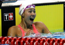 Liu Breaks 50-Meter Backstroke World Record at Asian Games China's Liu Xiang celebrates after winning the women's 50m backstroke final during the swimming competition Tuesday at the 18th Asian Games in Jakarta, Indonesia. Photo: Lee Jin-man / Associated Press