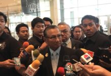 Assembly Should Not Choose Voting Monitors: Elections Chief Caretaker election commission chairman Supachai Somcharoen spoke to reporters Thursday at Impact Muang Thong Thani. Photo: Matichon