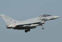 Spanish Fighter Jet Accidentally Fires Missile in Estonia A Spanish Eurofighter Typhoon in 2014. Photo: Gerard van der Schaaf / Flickr