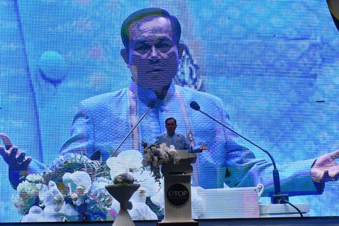 PM Prayuth Chan-ocha speaks earlier this month at a convention in Bangkok. PM Prayuth Chan-ocha speaks earlier this month at a convention in Bangkok.